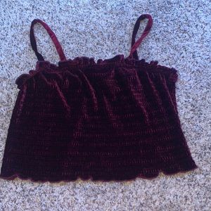 wild fable crop top, maroon, size medium
